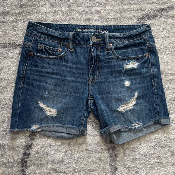 American Eagle Distressed Denim Shorts - Picture 1 of 6